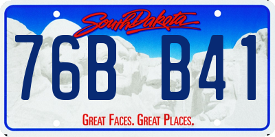 SD license plate 76BB41