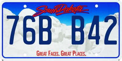 SD license plate 76BB42