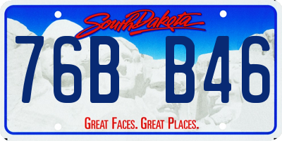 SD license plate 76BB46