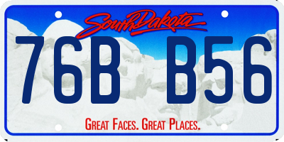 SD license plate 76BB56