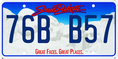 SD license plate 76BB57
