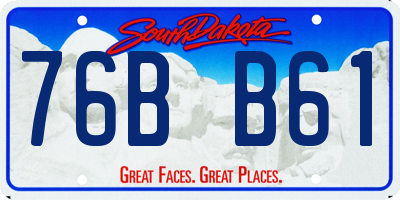 SD license plate 76BB61