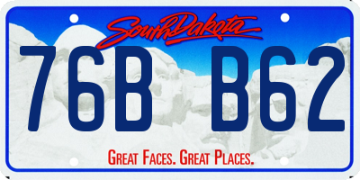 SD license plate 76BB62