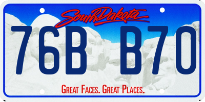 SD license plate 76BB70