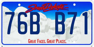 SD license plate 76BB71