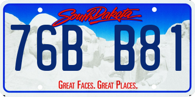SD license plate 76BB81
