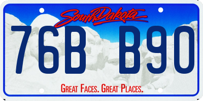 SD license plate 76BB90
