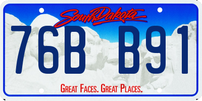SD license plate 76BB91