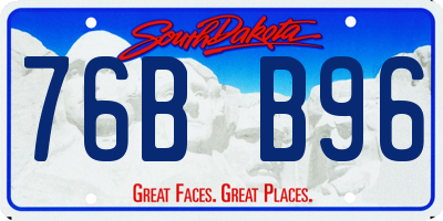 SD license plate 76BB96