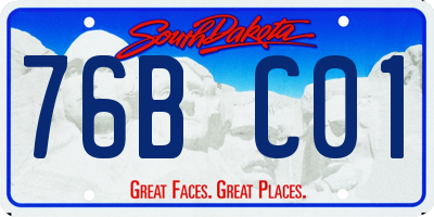 SD license plate 76BC01