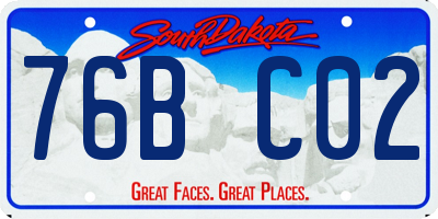 SD license plate 76BC02