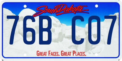 SD license plate 76BC07