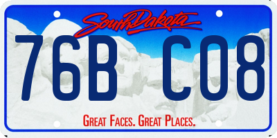 SD license plate 76BC08