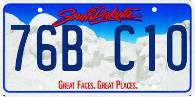 SD license plate 76BC10