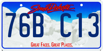 SD license plate 76BC13