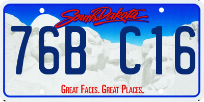 SD license plate 76BC16