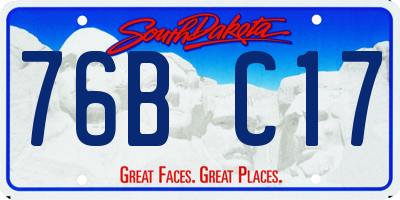 SD license plate 76BC17