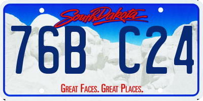 SD license plate 76BC24