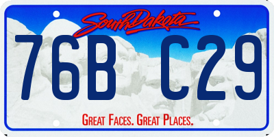 SD license plate 76BC29