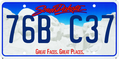 SD license plate 76BC37