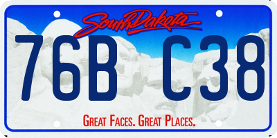 SD license plate 76BC38