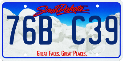 SD license plate 76BC39