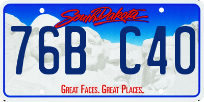 SD license plate 76BC40