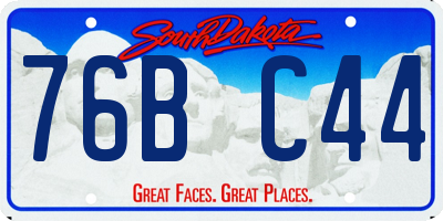SD license plate 76BC44