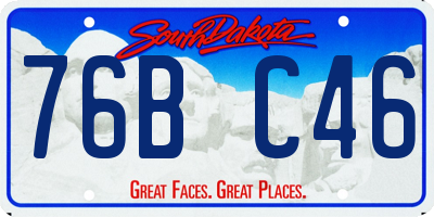 SD license plate 76BC46