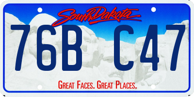 SD license plate 76BC47