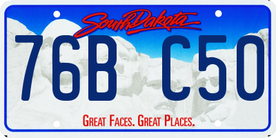 SD license plate 76BC50