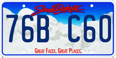 SD license plate 76BC60