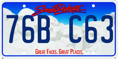 SD license plate 76BC63