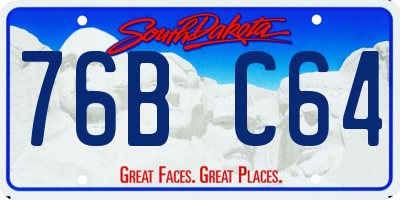SD license plate 76BC64