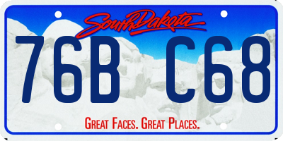 SD license plate 76BC68