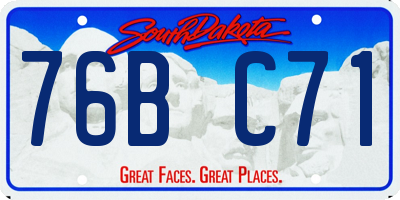 SD license plate 76BC71