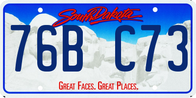 SD license plate 76BC73