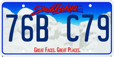 SD license plate 76BC79