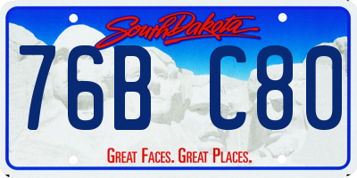 SD license plate 76BC80
