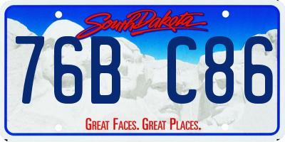 SD license plate 76BC86