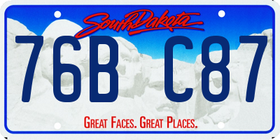 SD license plate 76BC87