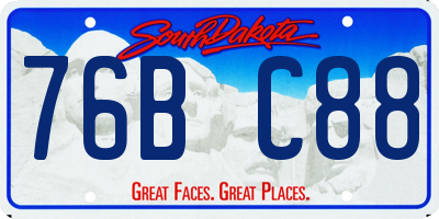 SD license plate 76BC88