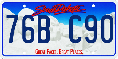 SD license plate 76BC90