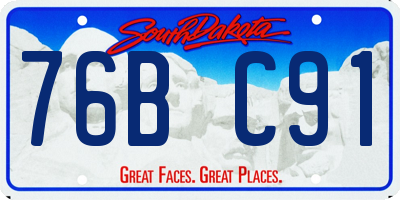 SD license plate 76BC91
