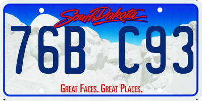 SD license plate 76BC93