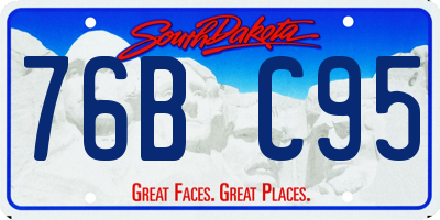 SD license plate 76BC95