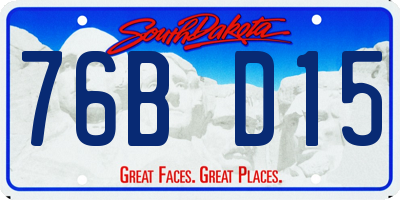 SD license plate 76BD15