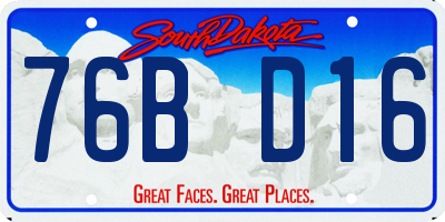 SD license plate 76BD16