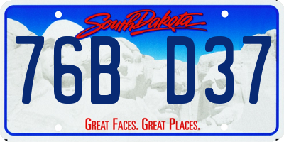 SD license plate 76BD37