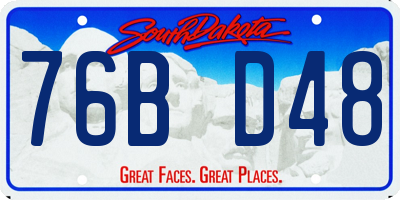 SD license plate 76BD48
